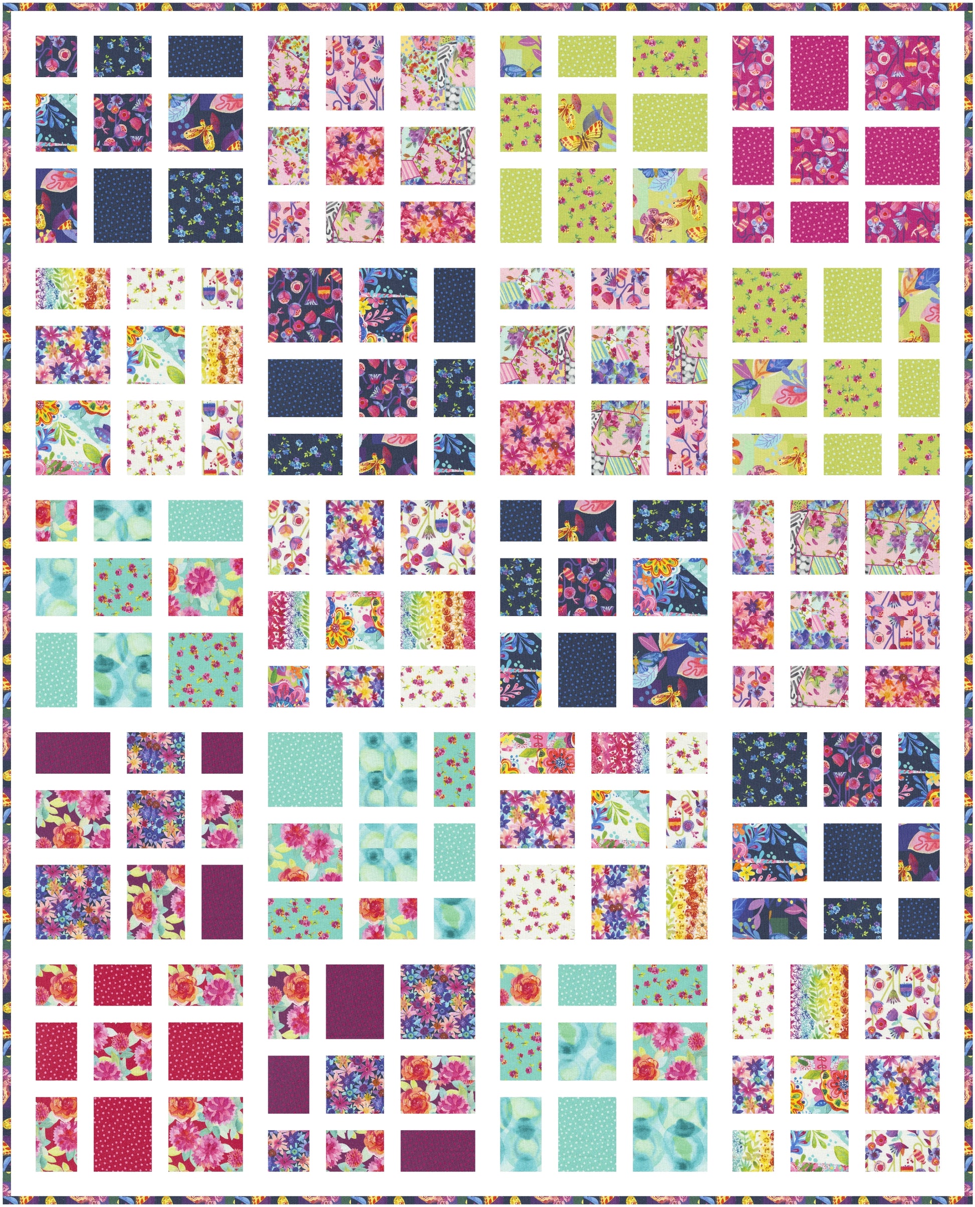 Flower Patches by Amarylis Henderson: Simply by Design Quilt Kit