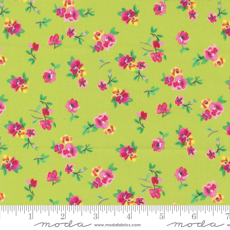Flower Patches by Amarylis Henderson : Vintage Chintz Limeade 21828 18