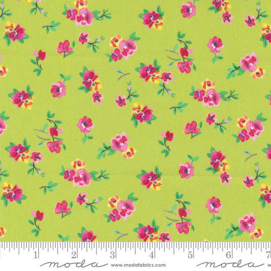 Flower Patches by Amarylis Henderson : Vintage Chintz Limeade 21828 18