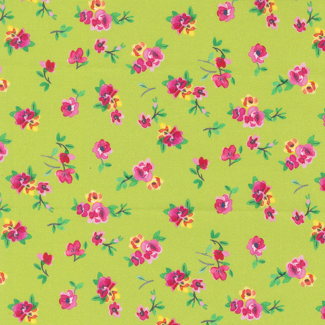Flower Patches by Amarylis Henderson : Vintage Chintz Limeade 21828 18