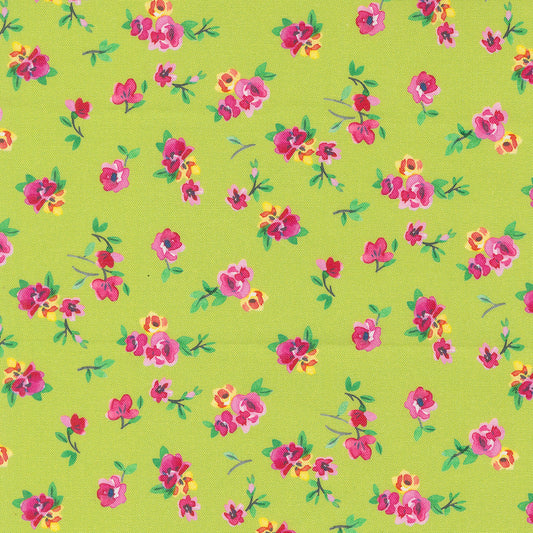Flower Patches by Amarylis Henderson : Vintage Chintz Limeade 21828 18