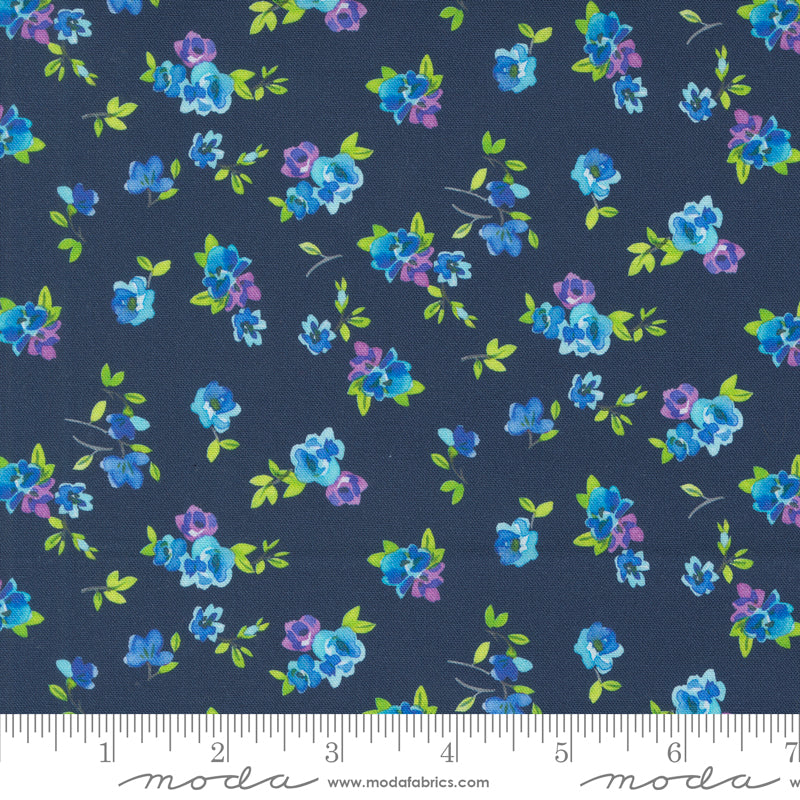 Flower Patches by Amarylis Henderson : Vintage Chintz Midnight 21828 21