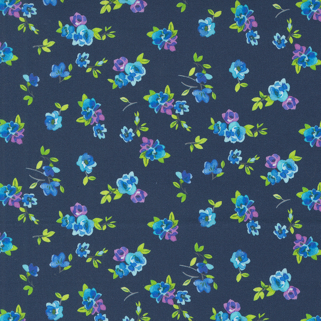 Flower Patches by Amarylis Henderson : Vintage Chintz Midnight 21828 21