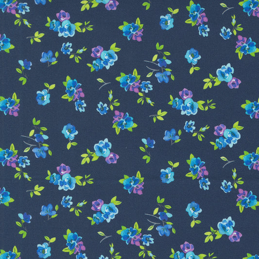 Flower Patches by Amarylis Henderson : Vintage Chintz Midnight 21828 21