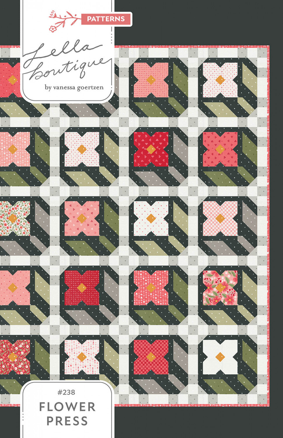 Flower Press # LB238 Quilt Pattern