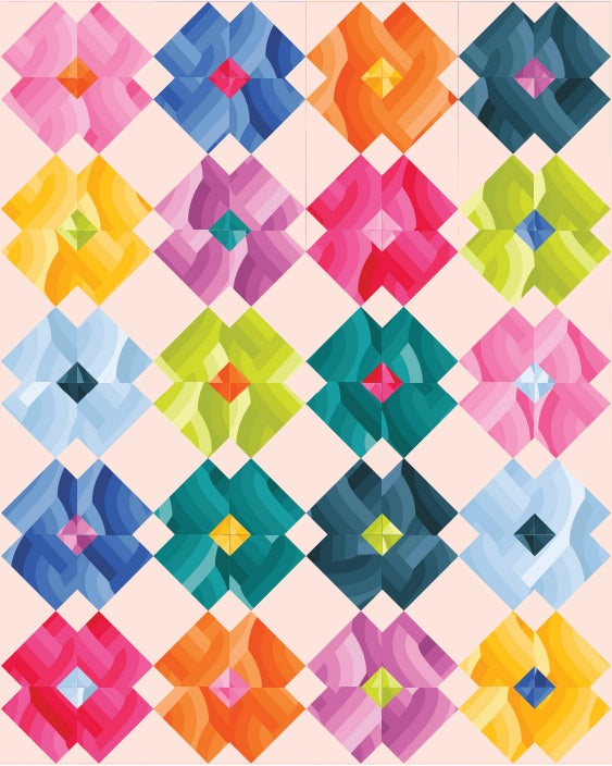 Flower Tile Quilt Pattern by Then Came June