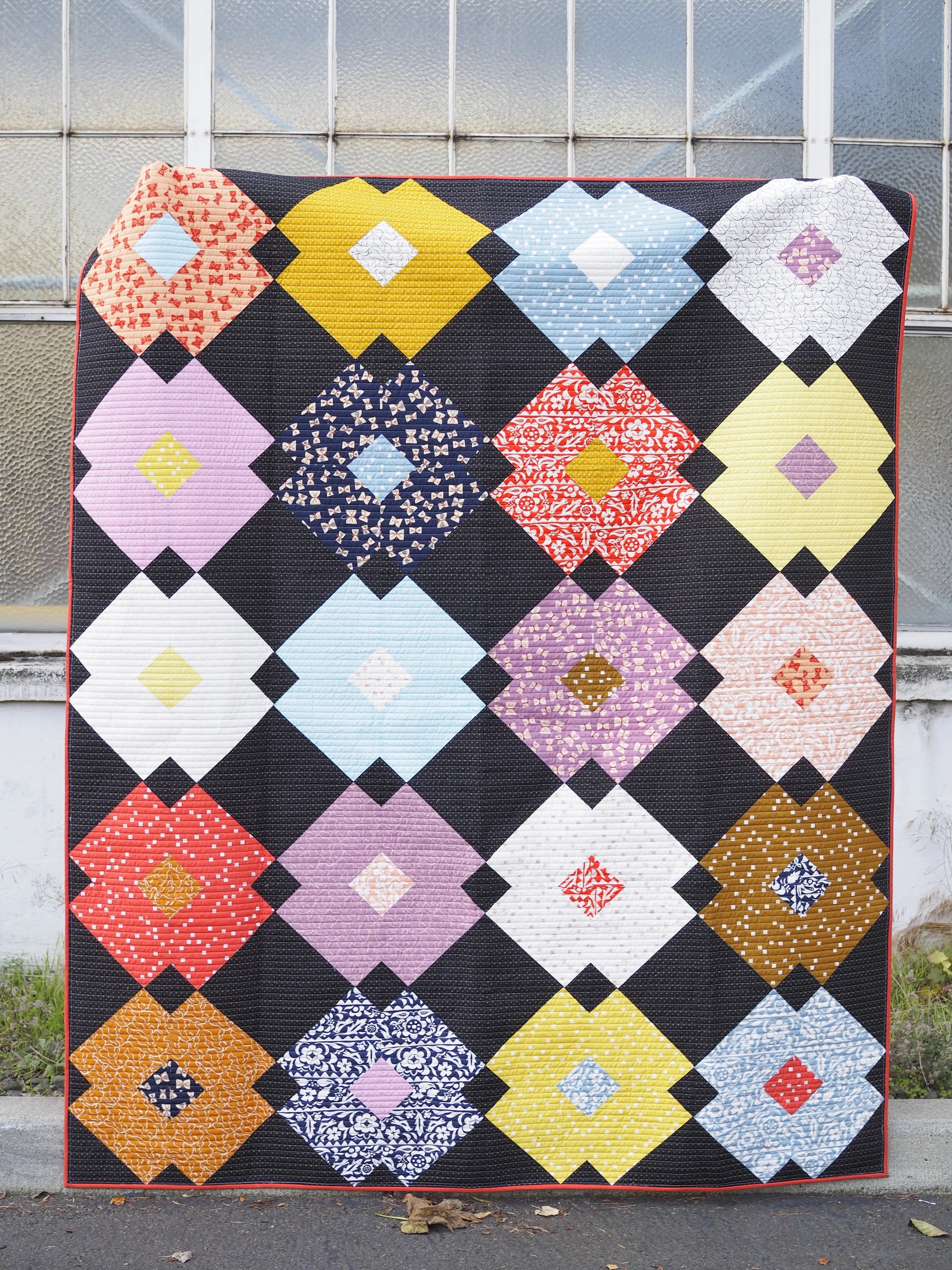 Flower Tile Quilt Pattern by Then Came June