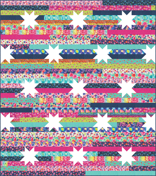 Flower Patches by Amarylis Henderson: Jelly Stars Quilt Kit (Estimated Arrival Jan. 2025)