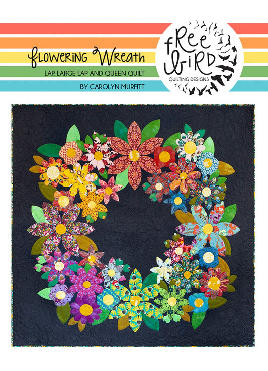 Flowering Wreath Quilt Template Set by Free Bird Quilting Designs