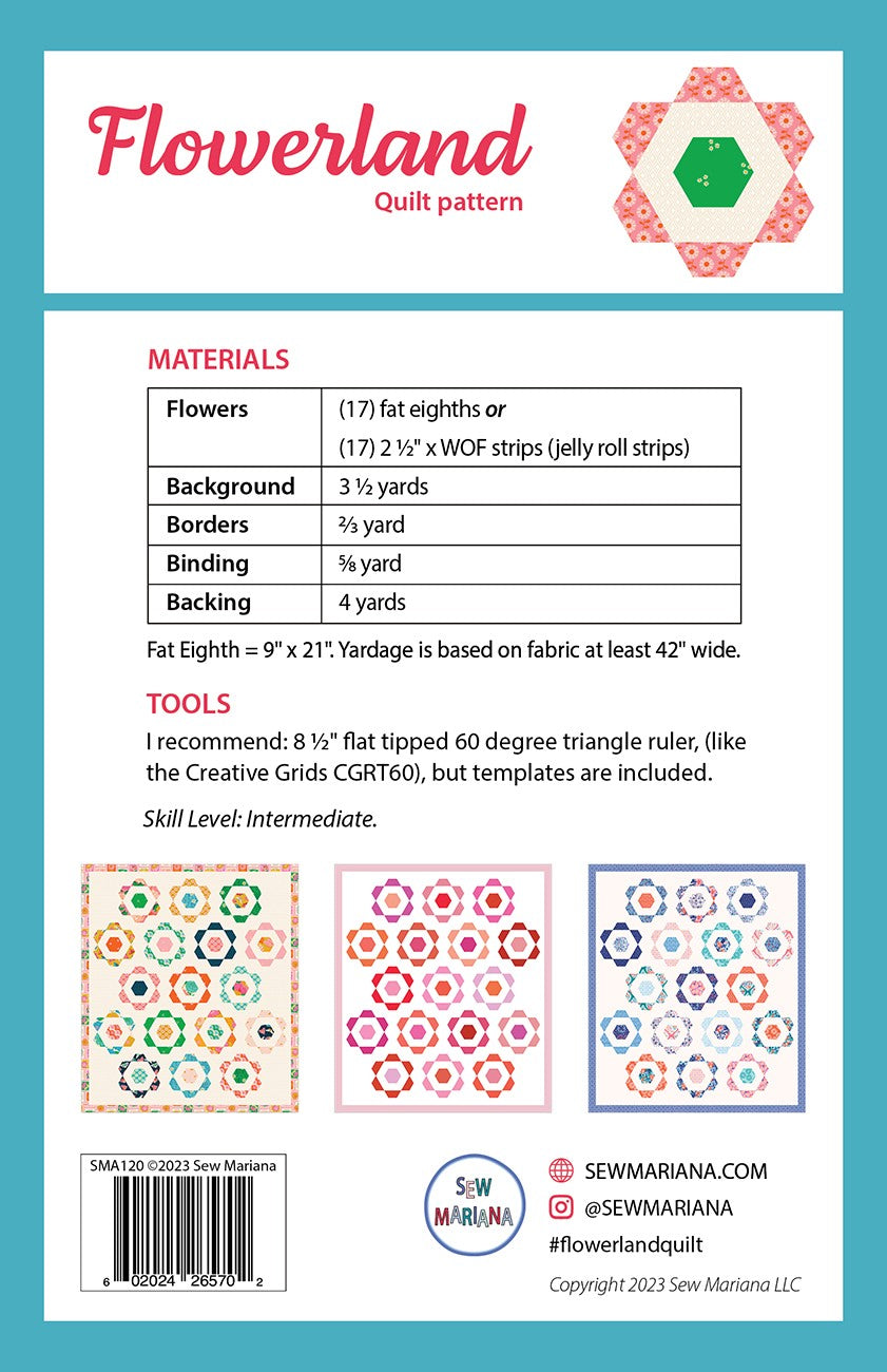 Flowerland Quilt Pattern by Sew Mariana