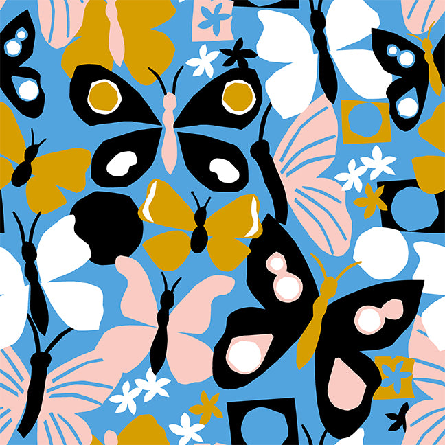 Flutter by Ampersand Design Studio : Flat Fat Stack 8 PC Blue 120FQFLUB