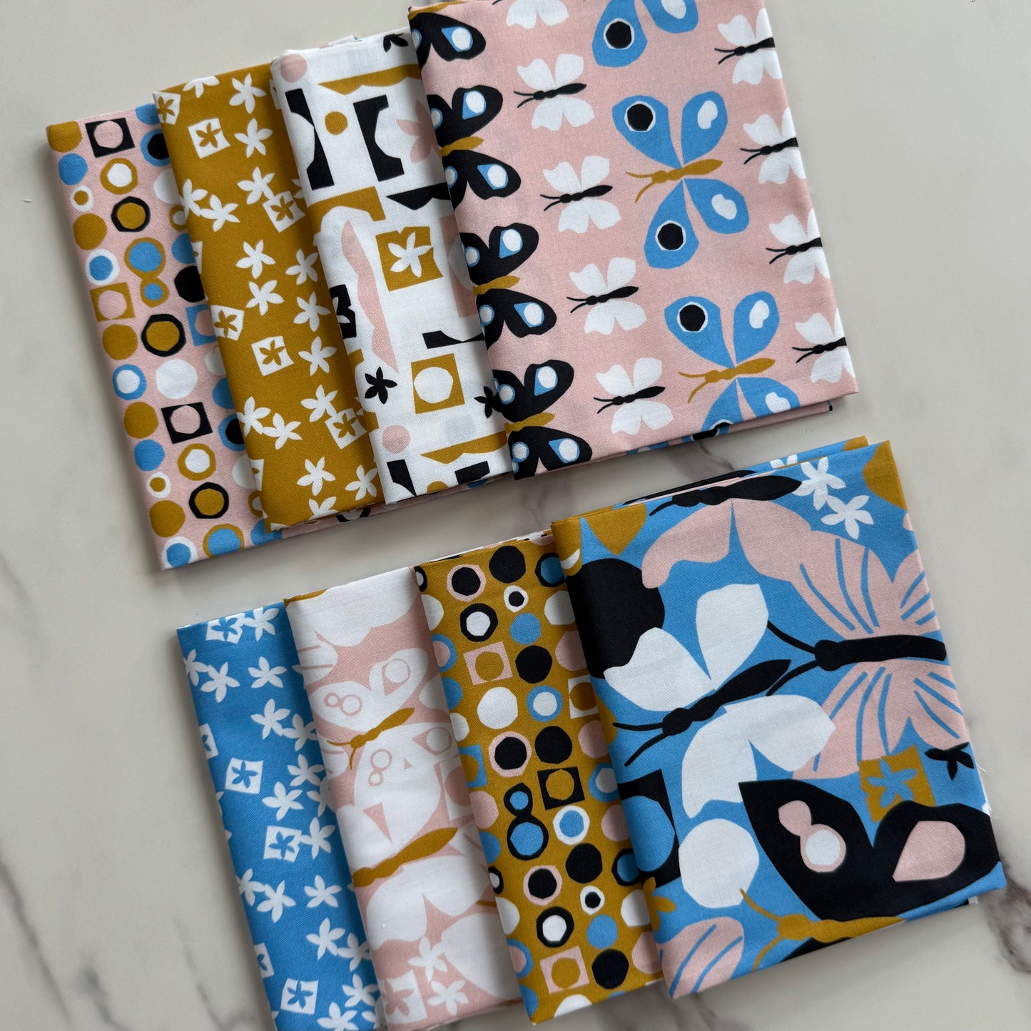 Flutter by Ampersand Design Studio : Flat Fat Stack 8 PC Blue 120FQFLUB