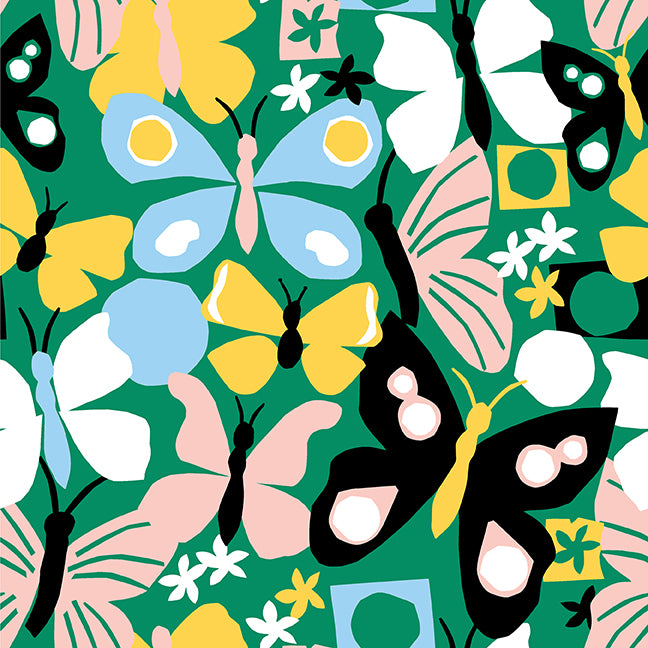 Flutter by Ampersand Design Studio : Flat Fat Stack 8 PC Green 120FQFLUG