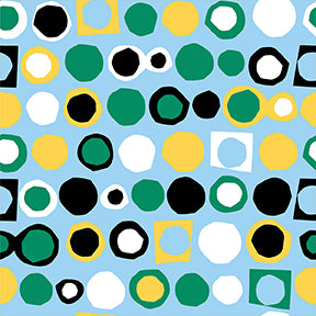 Flutter by Ampersand Design Studio : Flat Fat Stack 8 PC Green 120FQFLUG