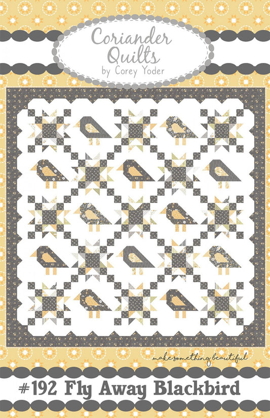 Fly Away Blackbird Quilt Pattern by Coriander Quilts - Special Order