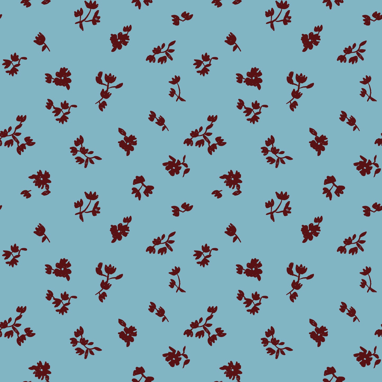 Folka by Holli Zollinger : Ditsy Floret Blue/Burgundy 229899