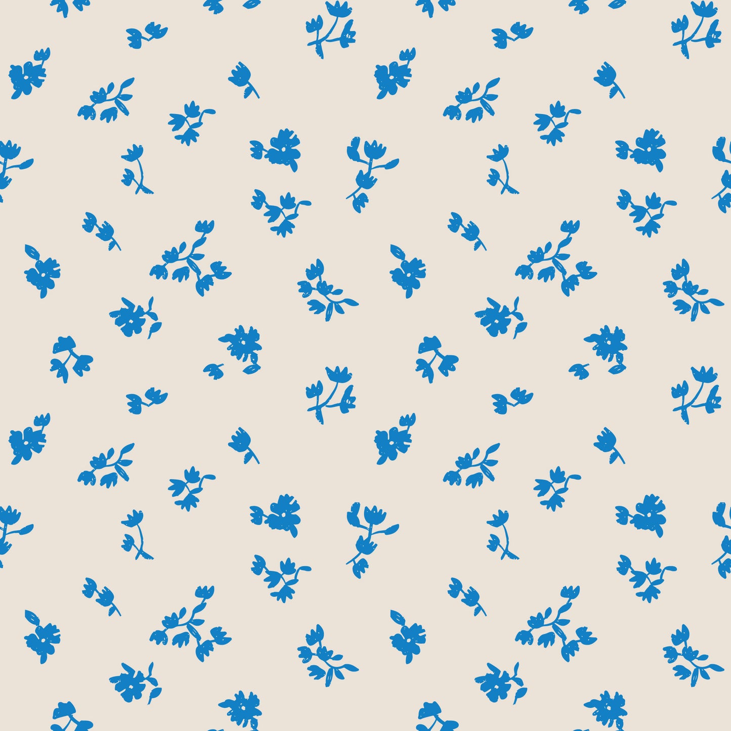 Folka by Holli Zollinger : Ditsy Floret Oat/Blue 229898