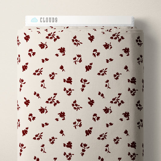 Folka by Holli Zollinger : Ditsy Floret Oat/Burgundy 229900