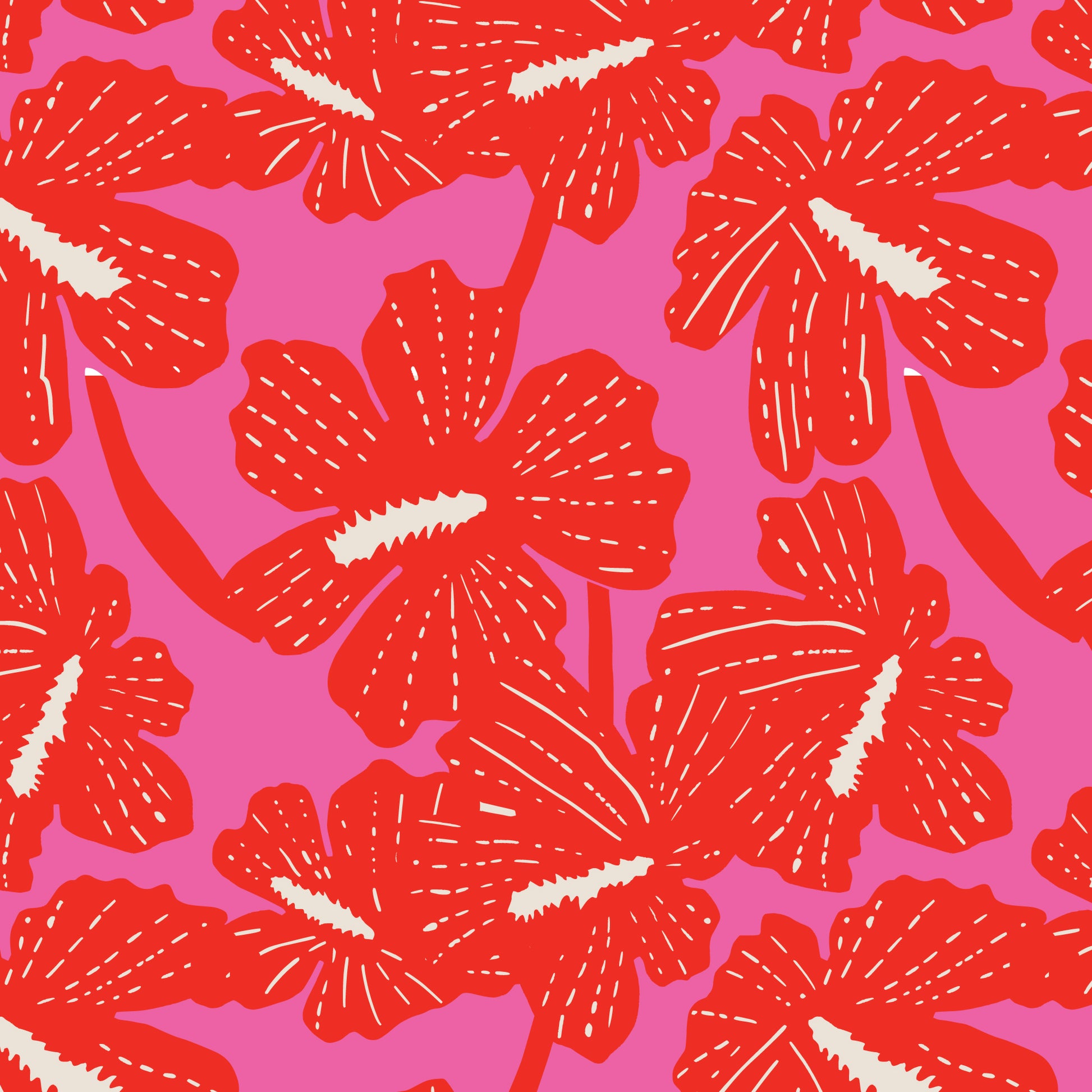 Folka by Holli Zollinger : Hibiscus Pink/Red 229906