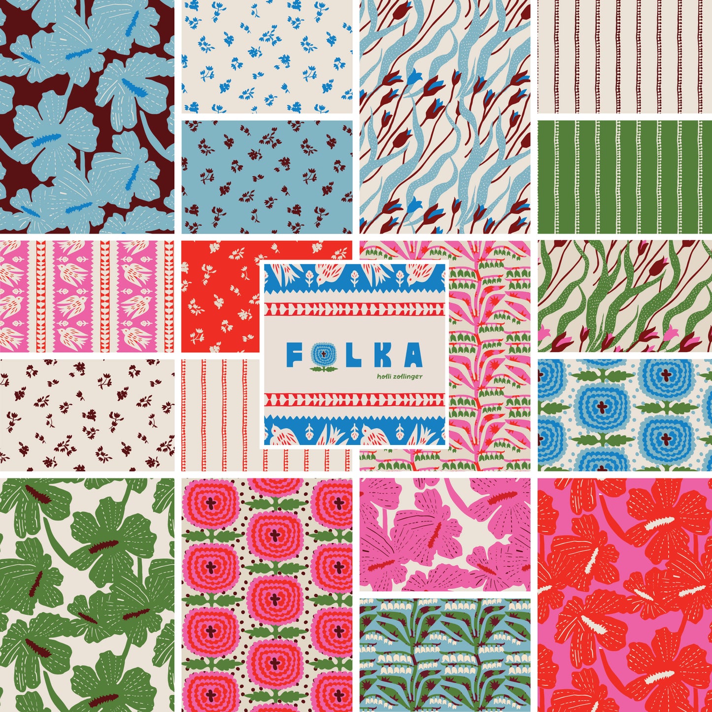Folka by Holli Zollinger : Pop Garden Quilt Kit