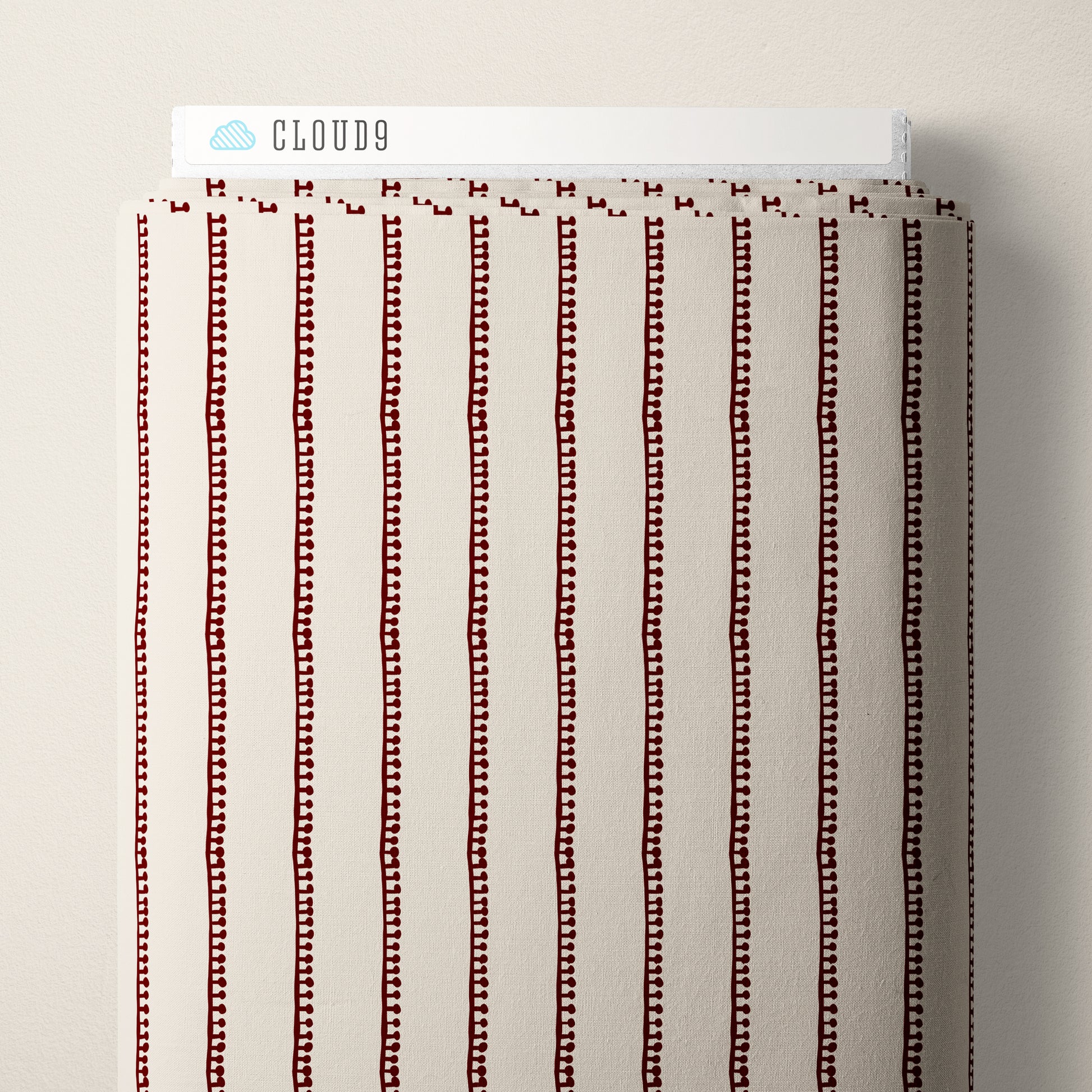 Folka by Holli Zollinger : Stripe Oat/Burgundy 229910