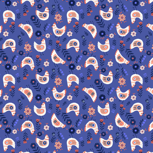 Folky Chicken by Natalie Briscoe : Cluck Cluck Cluck Royal 55238-4