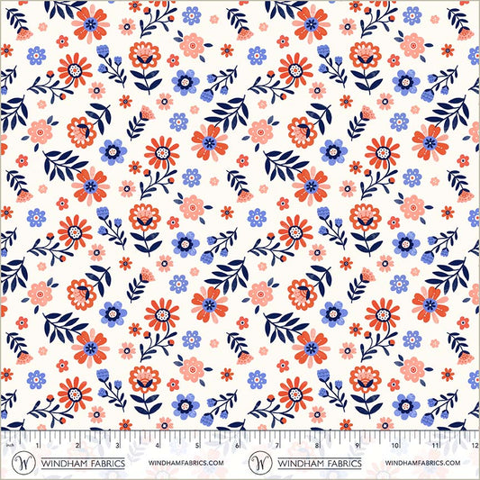 Folky Chicken by Natalie Briscoe : Folky Floral Ivory 55241-6