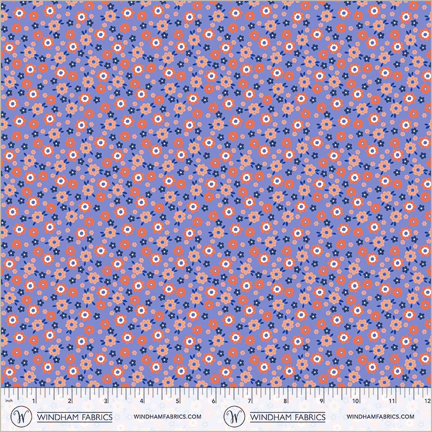 Folky Chicken by Natalie Briscoe : Mod Ditsy Cobalt 55243-5