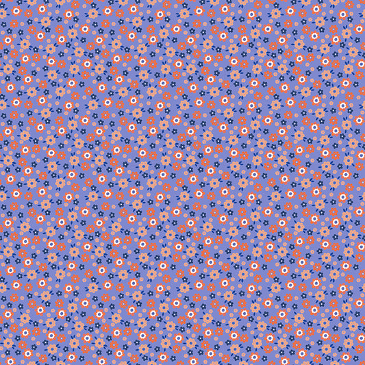 Folky Chicken by Natalie Briscoe : Mod Ditsy Cobalt 55243-5