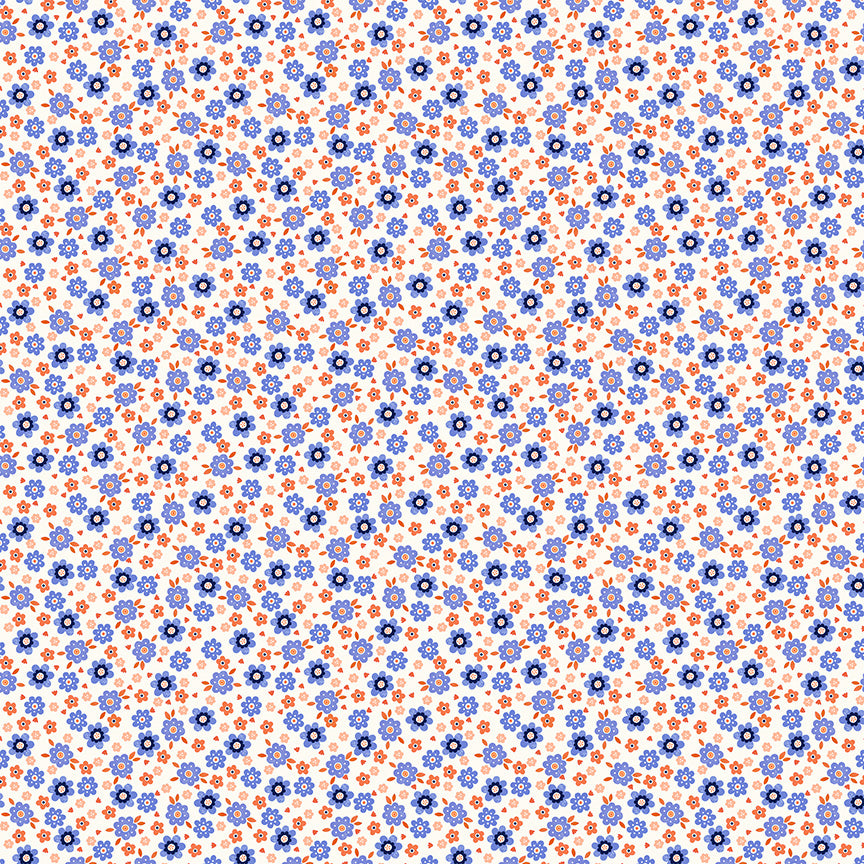 Folky Chicken by Natalie Briscoe : Mod Ditsy Ivory 55243-6