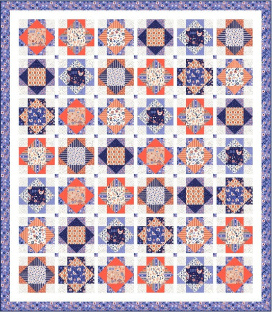 Folky Chicken by Natalie Briscoe : Nestled In Quilt Kit