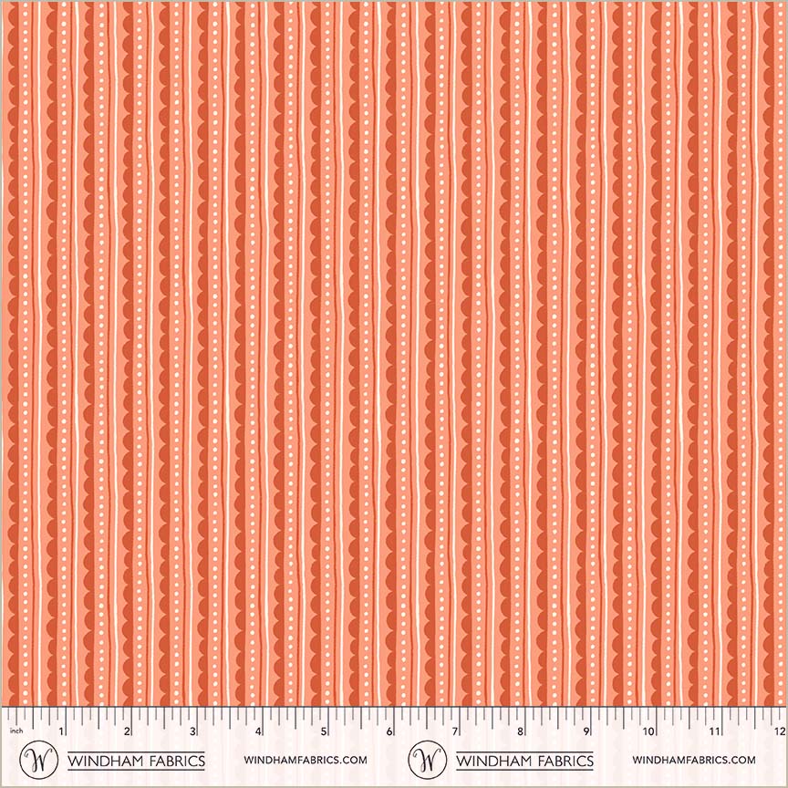 Folky Chicken by Natalie Briscoe : Scallop Edge Coral 55244-7