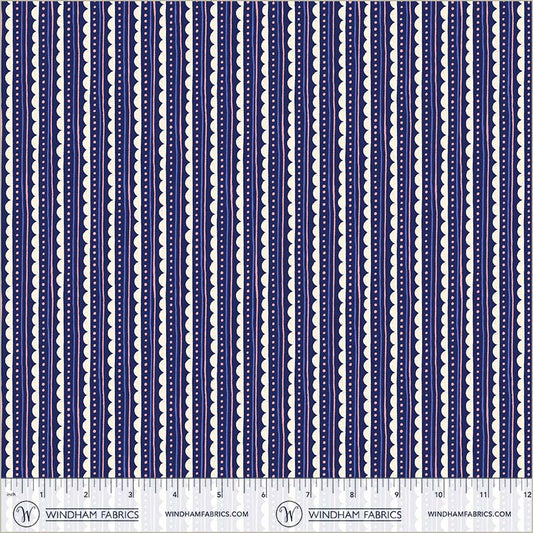 Folky Chicken by Natalie Briscoe : Scallop Edge Indigo 55244-2