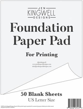 Foundation Papers - Blank US Letter Page Size by Jen Kingwell Designs - Special Order