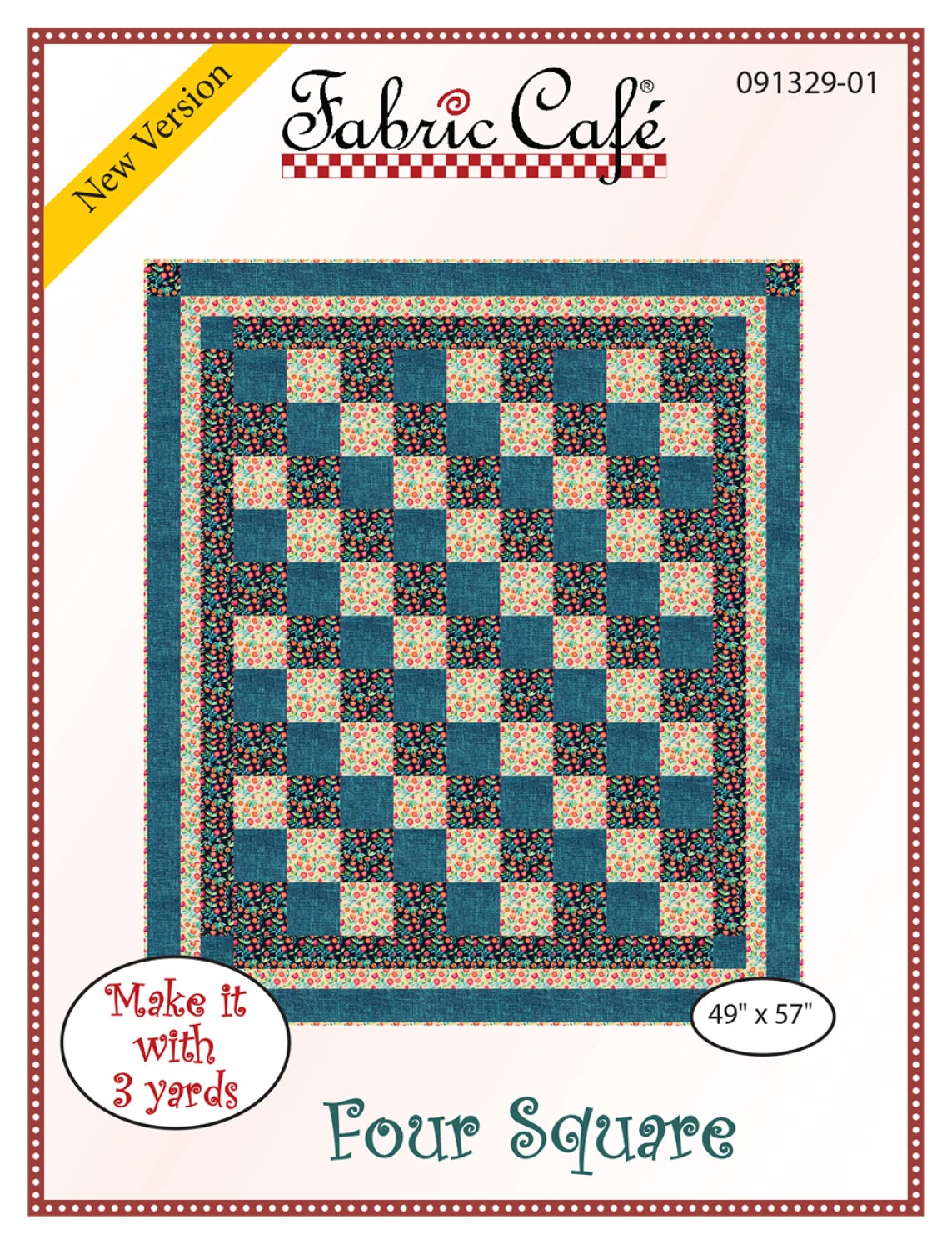 Four Square Quilt Pattern by Fabric Cafe