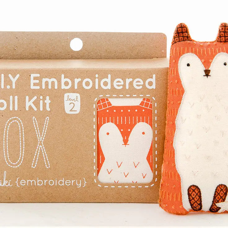 Fox Embroidery Doll Kit