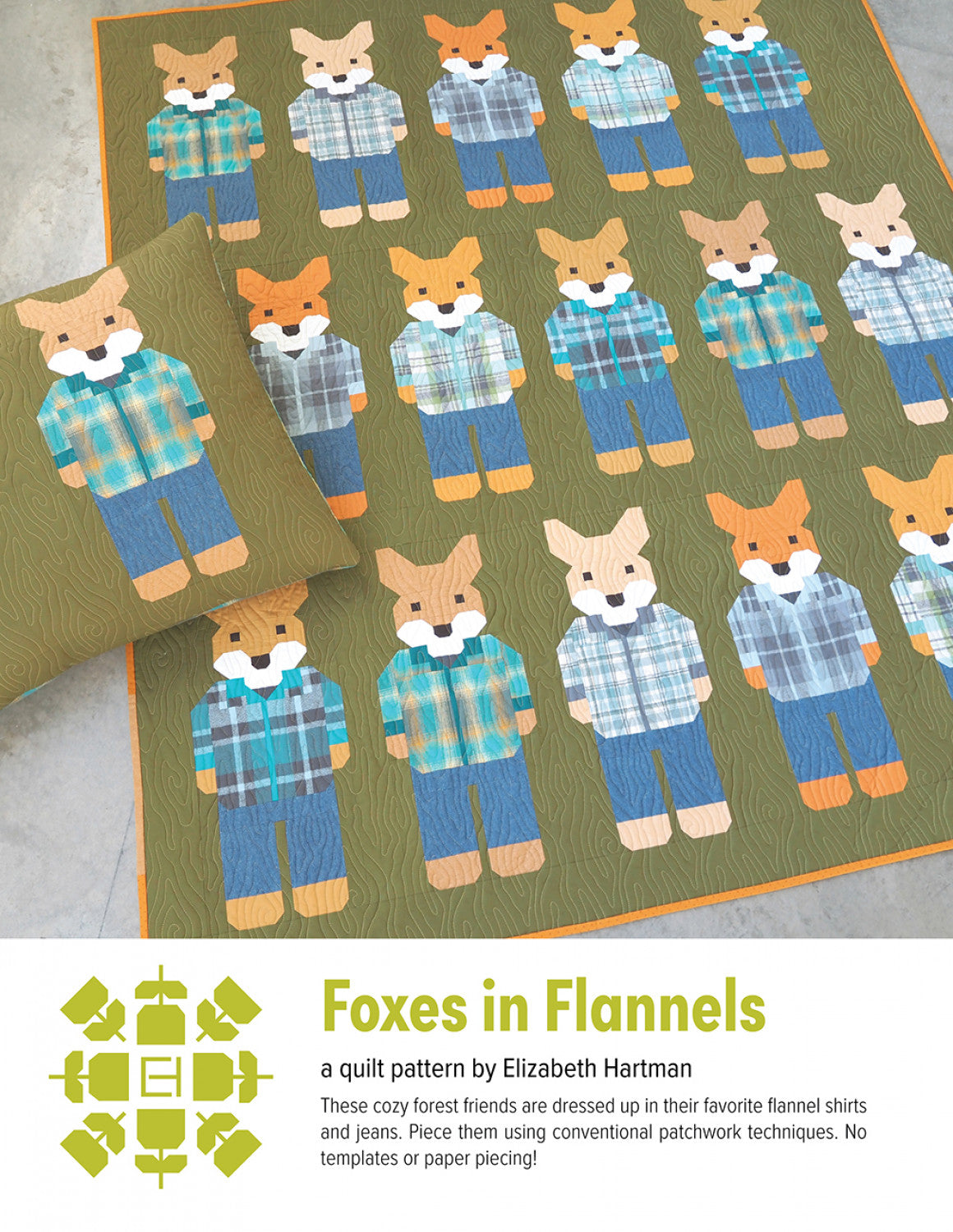 Foxes in Flannels Quilt Pattern by Elizabeth Hartman