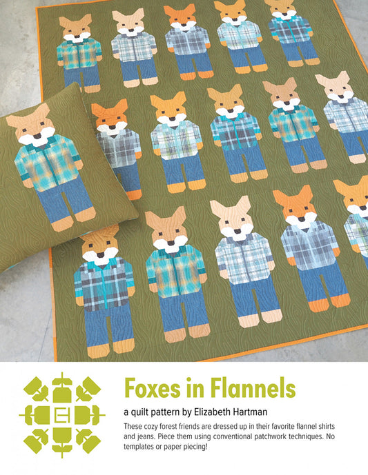 Foxes in Flannels Quilt Pattern by Elizabeth Hartman