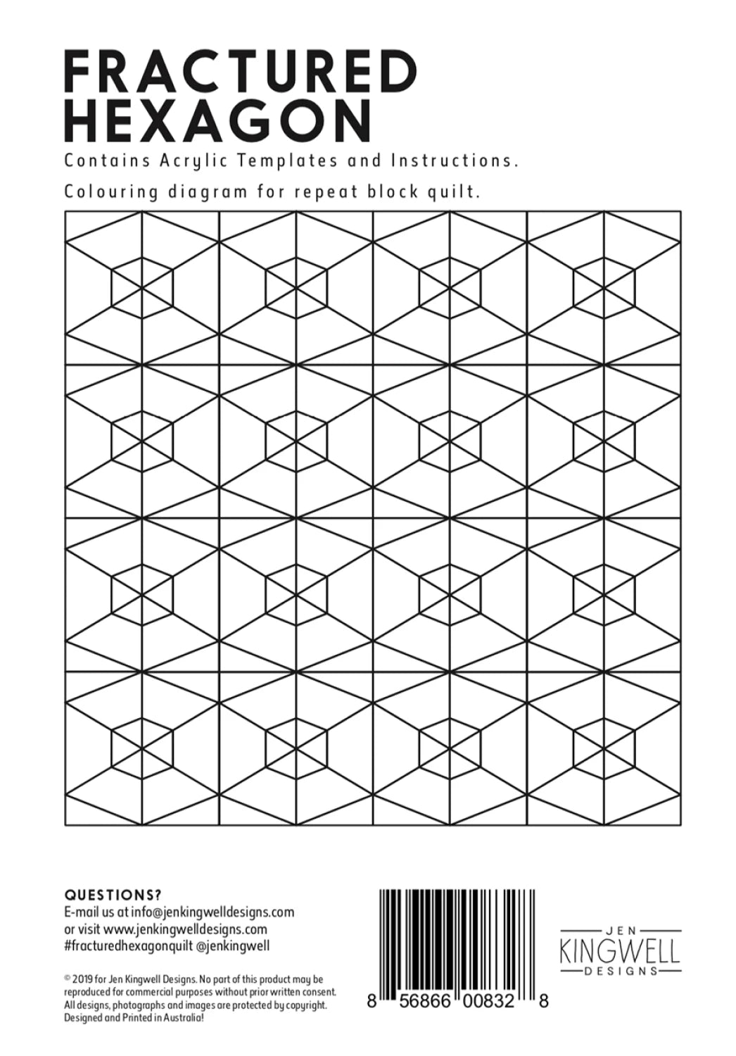 Fractured Hexagon Tempter by Jen Kingwell Designs - Special Order