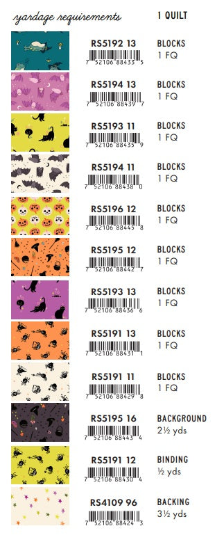 Freaky Familiars by Ruby Star Society : Day and Night Quilt Kit