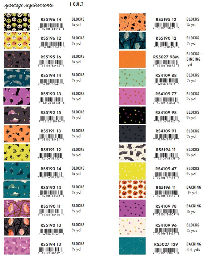 Freaky Familiars by Ruby Star Society : Freaky Familiars Quilt Kit