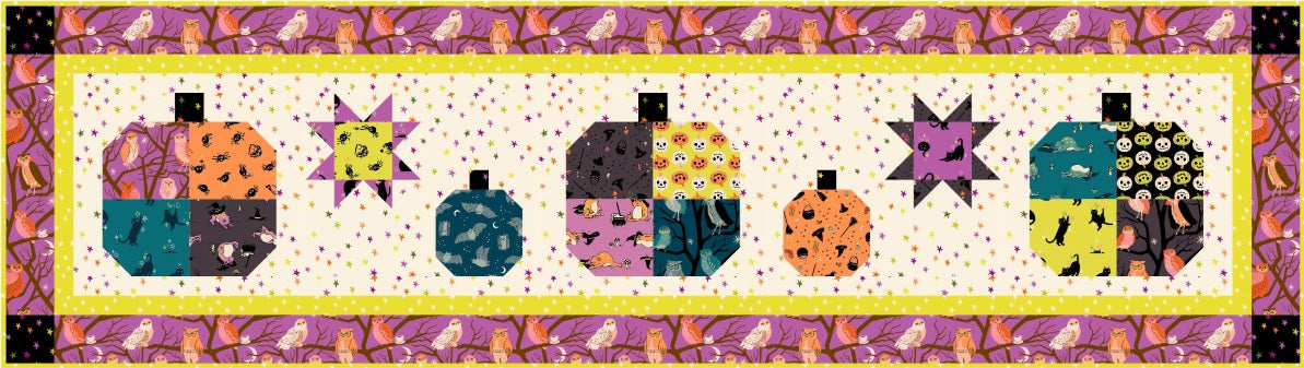 Freaky Familiars by Ruby Star Society : Pumpkin Patched Table Runner Kit