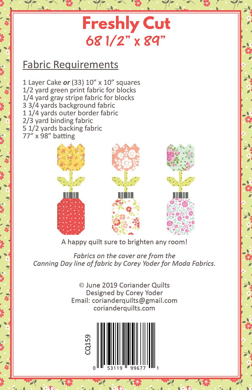 Freshly Cut Quilt Pattern by Corriander Quilts - Special Order