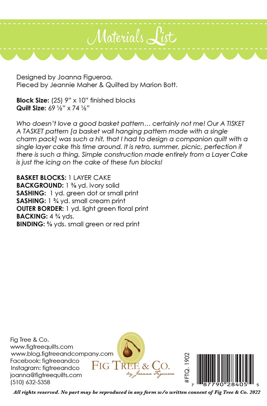 Fruit Basket Quilt Pattern by Fig Tree & Co.