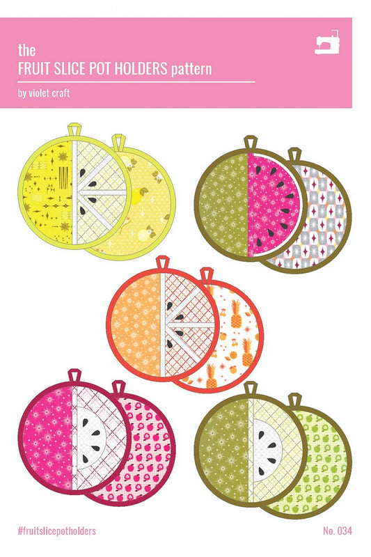Fruit Slice Pot Holders Pattern by Violet Craft