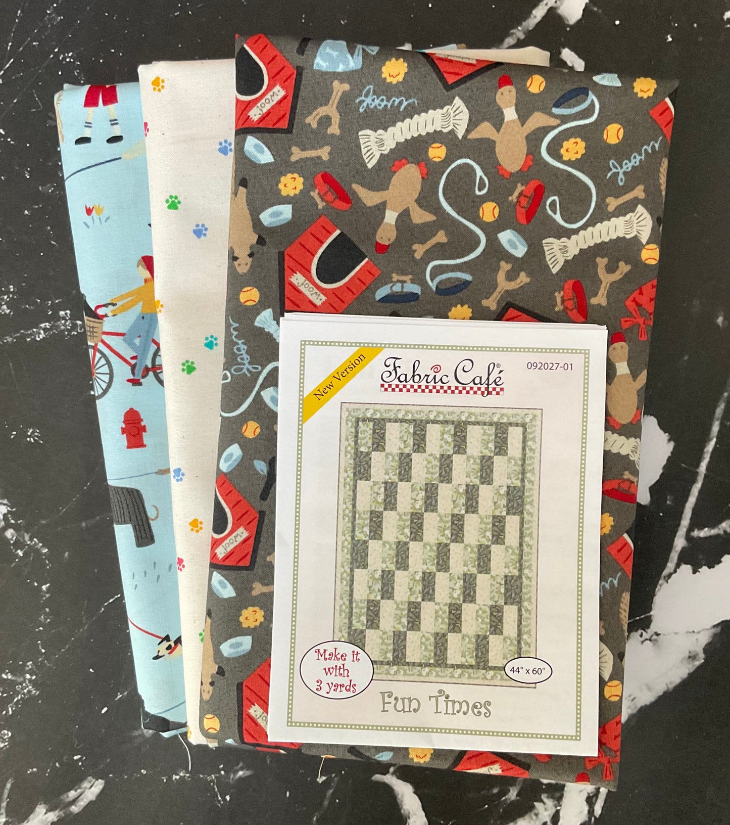 Fun Times Quilt featuring Dog Daze by Stacy Iest Hsu - 3 Yard Quilt Kit