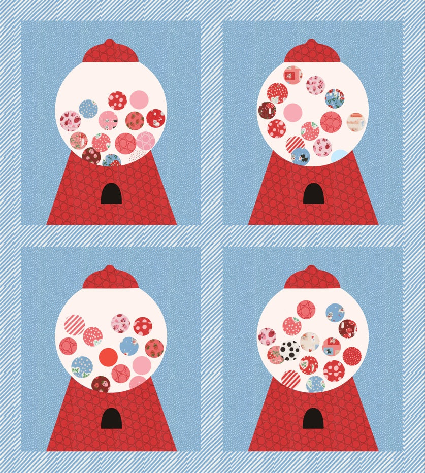 Funny Valentine by Lizzy House : Gumball Machine Quilt Kit