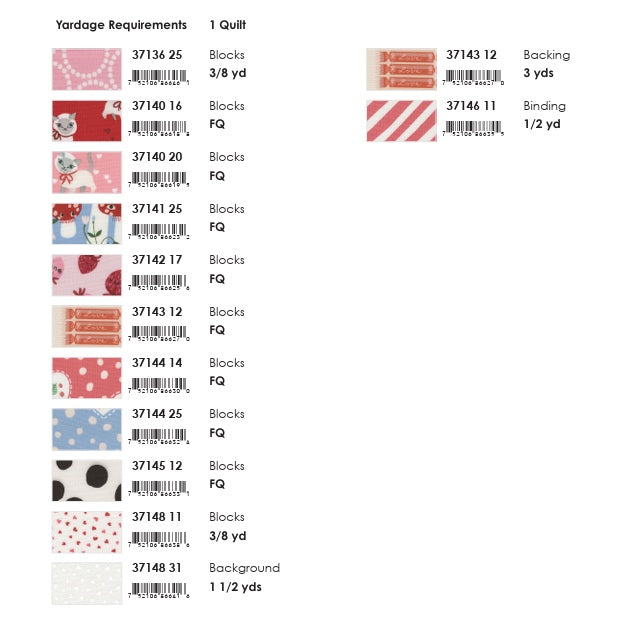 Funny Valentine by Lizzy House : Open Book Quilt Kit