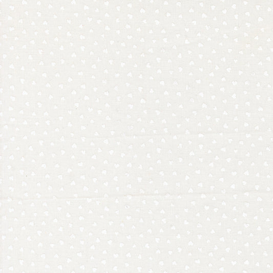 Funny Valentine by Lizzy House : Tiny Hearts Champagne White 37148 31