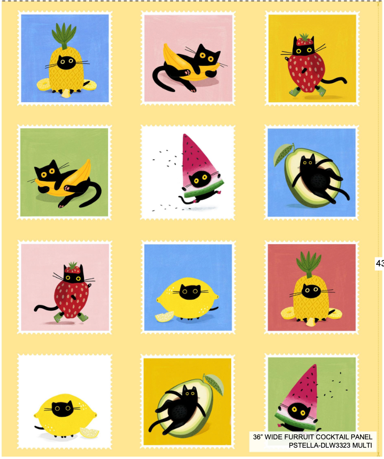 Furruit Cocktail by Leezaworks : Fabric Bundles - Includes Panels